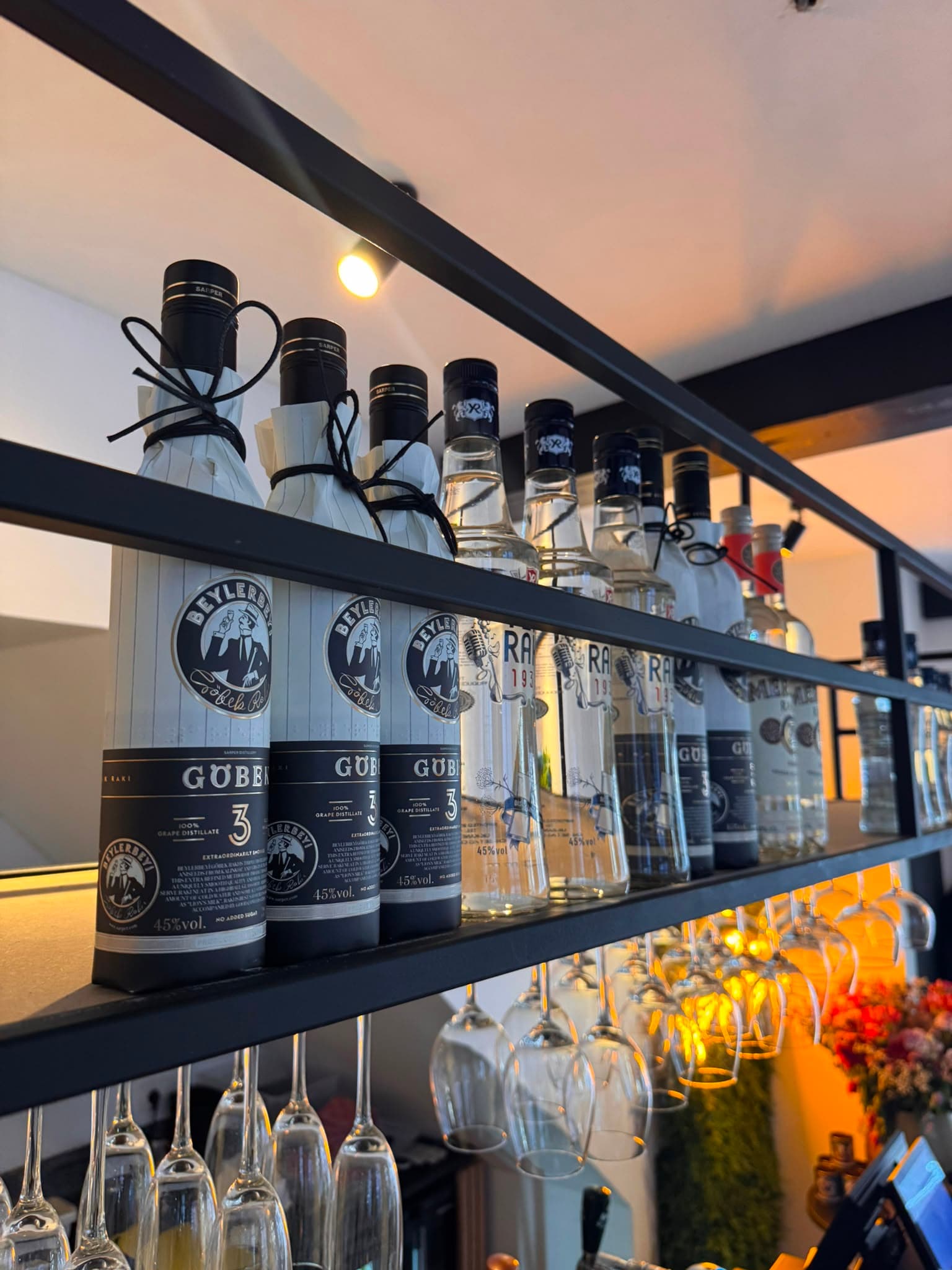 Rakı selection at Restaurant Urla